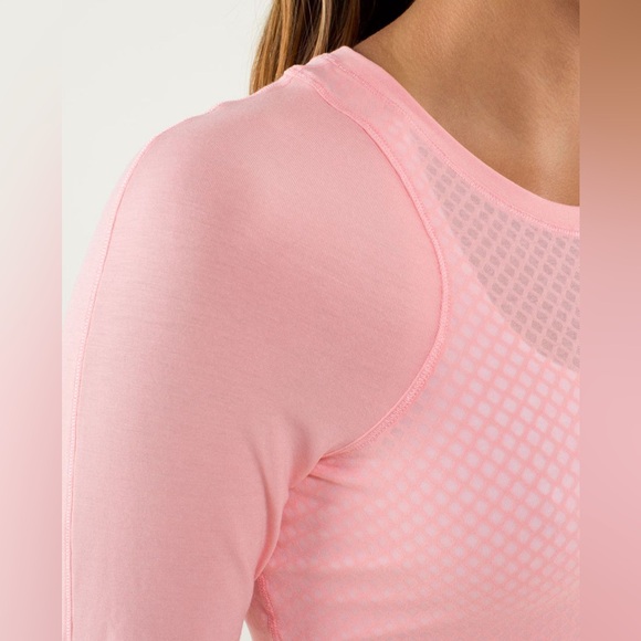 Lululemon Digni Tee Long Sleeve Coral Pink Size 2-4? - Picture 3 of 11